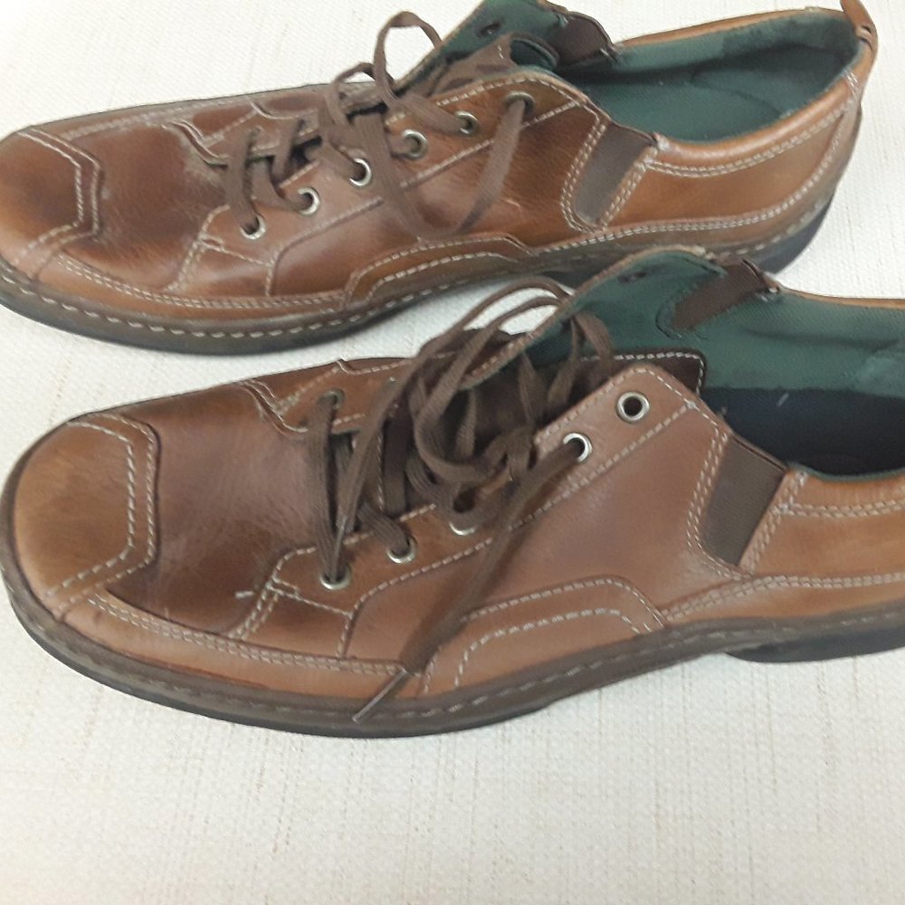 Clark's Mens Leather Lace Up Shoes 12 pro Walker